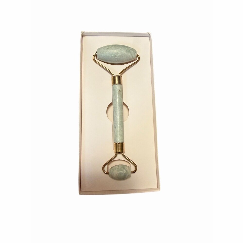 Sherrie Matthews Jade Roller Dual-Ended Facial Massager Green w/ Box